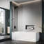 Porte de douche sans cadre l 34 po x H 58 po avec porte de baignoire en verre transparent 5/16 po-101837363