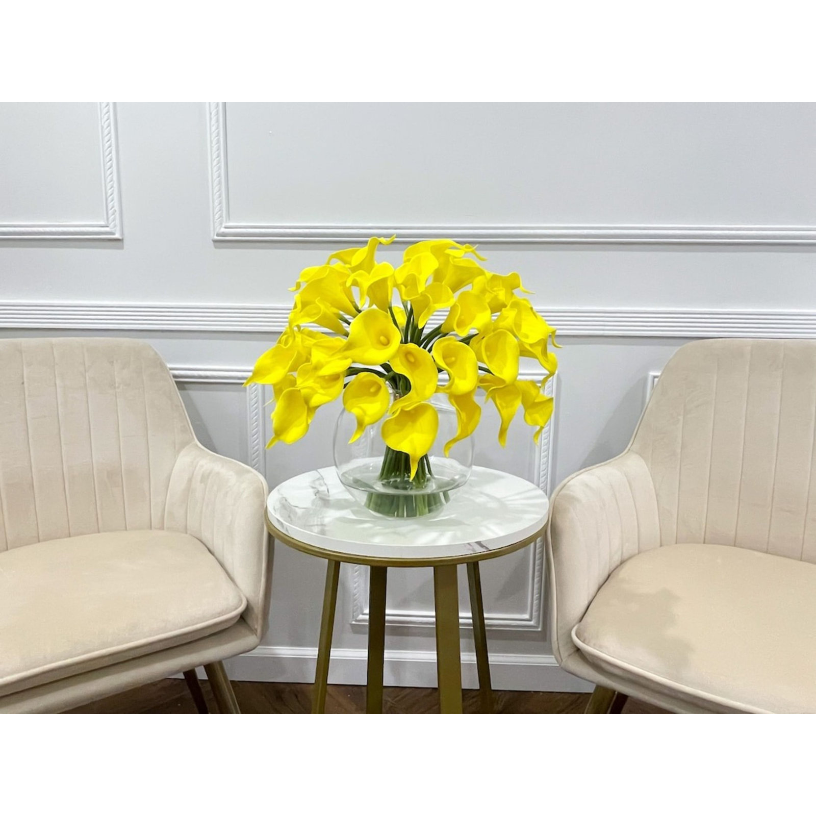 Calla Lily Floral Arrangement, Yellow