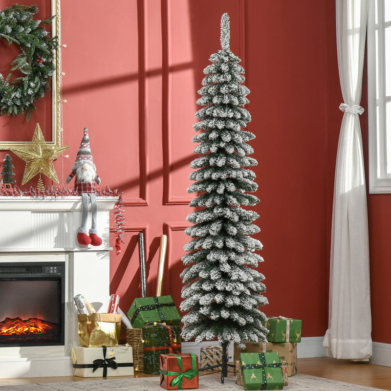Grand arbre de Noël artificiel enneigé, 5'11"