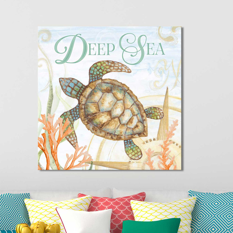 «Deep Sea», reproduction de peinture à l'aquarelle, H 24 po x l 24 po x P 1 po, Toile tendue