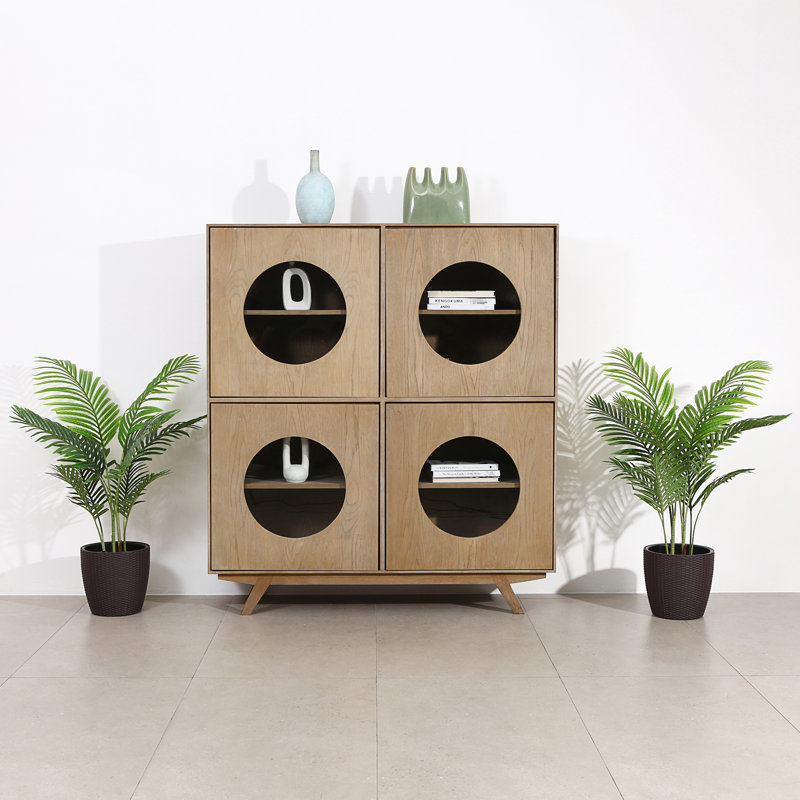 Adcock 2 - Piece Artificial Palm Tree in Pot Set, Faux Plant, 43.3" H x 30" W x 30" D