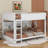 Queen Over Queen Bunk Bed With Cabinets,Charging Station,Ladder And Safety Guardrails-2124099840