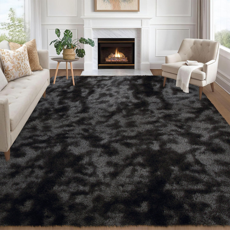 Sarvesh Faux Fur Abstract Indoor Rug