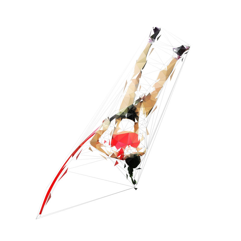Pole Vault - Wrapped Canvas Painting, 51cm H x 51cm W x 3.8cm D