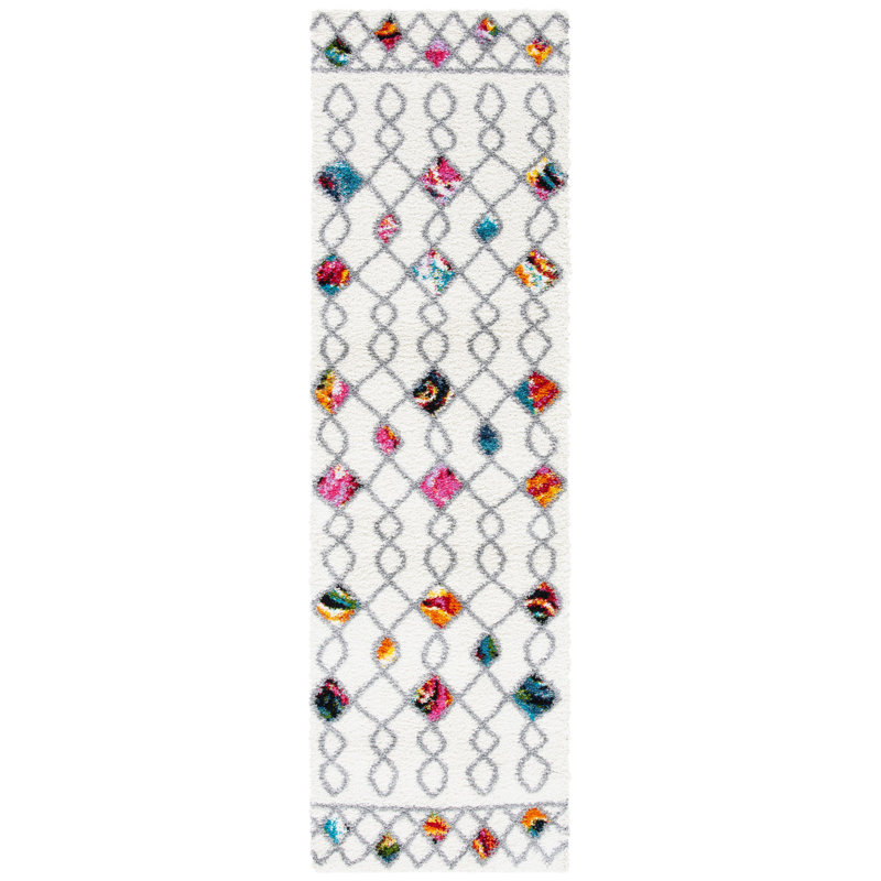 Breanna Shag Performance Geometric Rug, Runner 2'3" x 8'