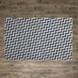 Elva Chevron Cobalt Blue Area Rug