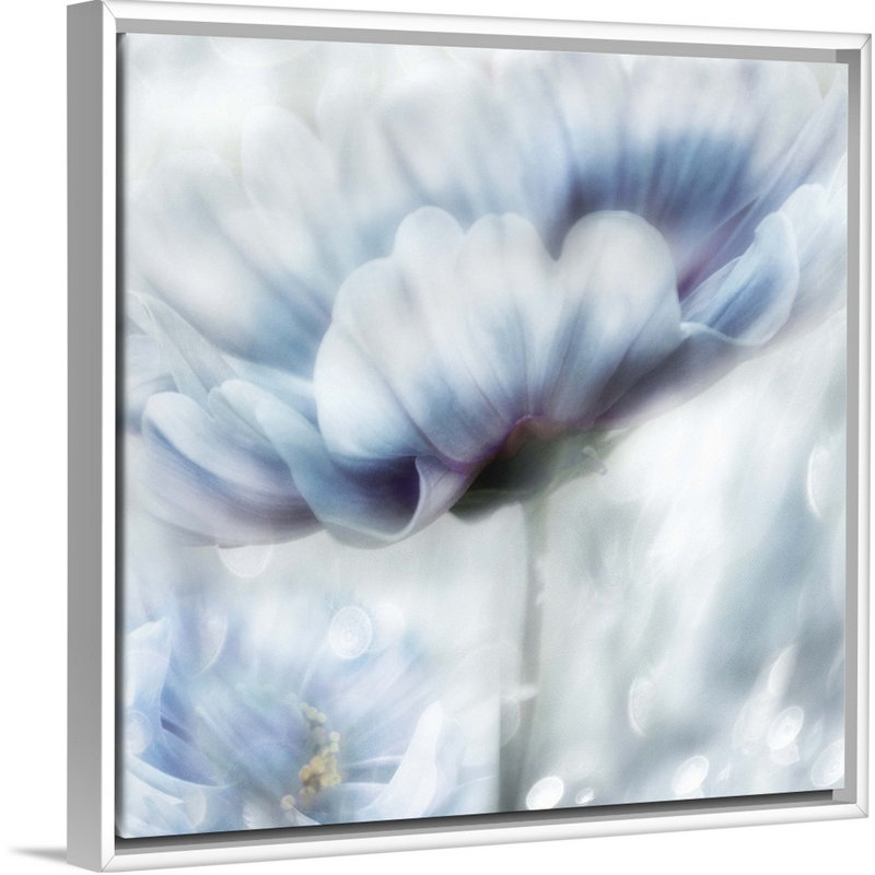 «Feeling of Blue II», reproduction d'art sur toile, H 37,7 po x l 37,7 po x P 1,75 po, Cadre flottant blanc