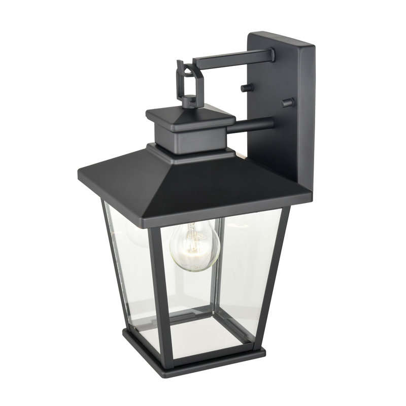 Steel Wall Light, Powder Coated Black, 13" H x 7.5" W x 7.5" D