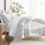 Comforter Set Patterned Microfiber All Season Down-Alternative Ultra Soft Bedding in Diamond Stripe