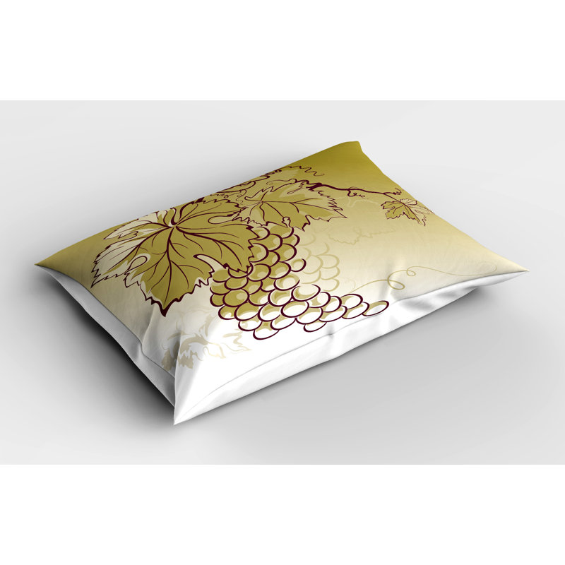 Ensemble de 2 taies décoratives à motif de raisins Ambesonne, H 20 po x l 30 po