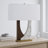 22X17" 2-Tone Marble Open Cut-Out Lamp, White/Beige