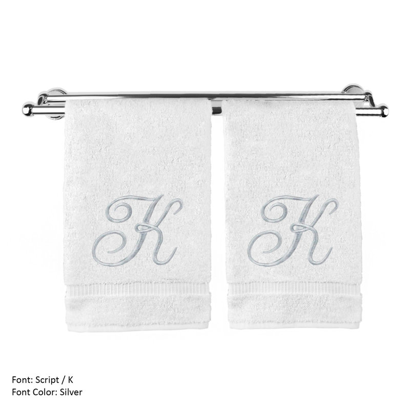 Super Plush Hand Towel, White/Silver, K