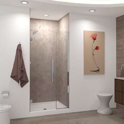 Transolid Elizabeth 37-in W x 76-in H Hinged Shower Door with Clear Glass