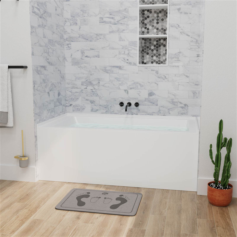 Baignoire de trempage en acrylique 60 po x 32 po avec rebord