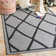 Anthimos Geometric Power Loom Gray Indoor/Outdoor Area Rug