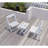 Hips Outdoor Foldable Furniture , 2 Chairs And Rectangular White Table For Spacious Living Chair White, Included
