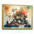 Toile avec cadre flottant or