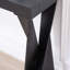 Canapé et console peu encombrants, bois noir, conception moderne à pieds croisés pour la maison et le bureau