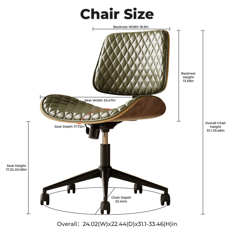  Chaise de bureau Nordic, Green