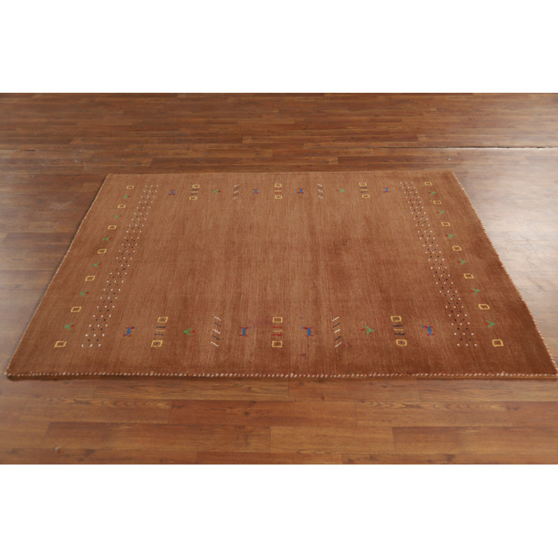 Tapis tribal brun Gabbeh 4 x 6