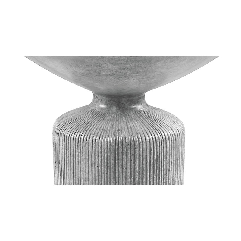 Table de bout grise vieillie avec piédestal