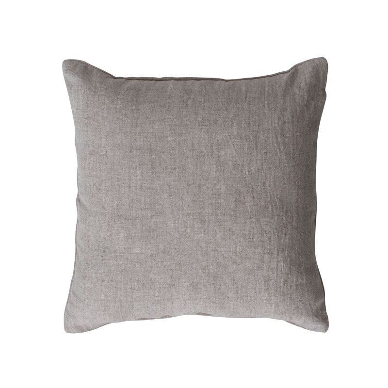 Linen Embroidered Heart Pillow