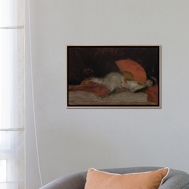 Print, 45.72 cm H x 66.04 cm W x 4.445 cm D, Natural Wood