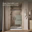 Elate Tall Sliding Shower Door, 75-1/2-In H X 44-1/4 - 47-5/8-In W, With Heavy 5/16-In Thick Crystal Clear Glass With Privacy Band-1164575744