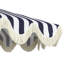 Parasol d'extérieur à frange bohémienne 9 pi avec manivelle et inclinaison Collins, auvent festonné bleu marine / blanc / crème résistant aux rayons UV-1430827866-1422570732