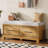 42.98" Wide Flip-Top Natural Storage Bench With Removable Cushion And Jogging Hinges Pine Entryway Bench-1020619961