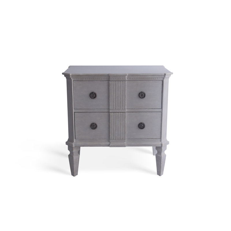 Ribbed Solid Wood Accent Chest