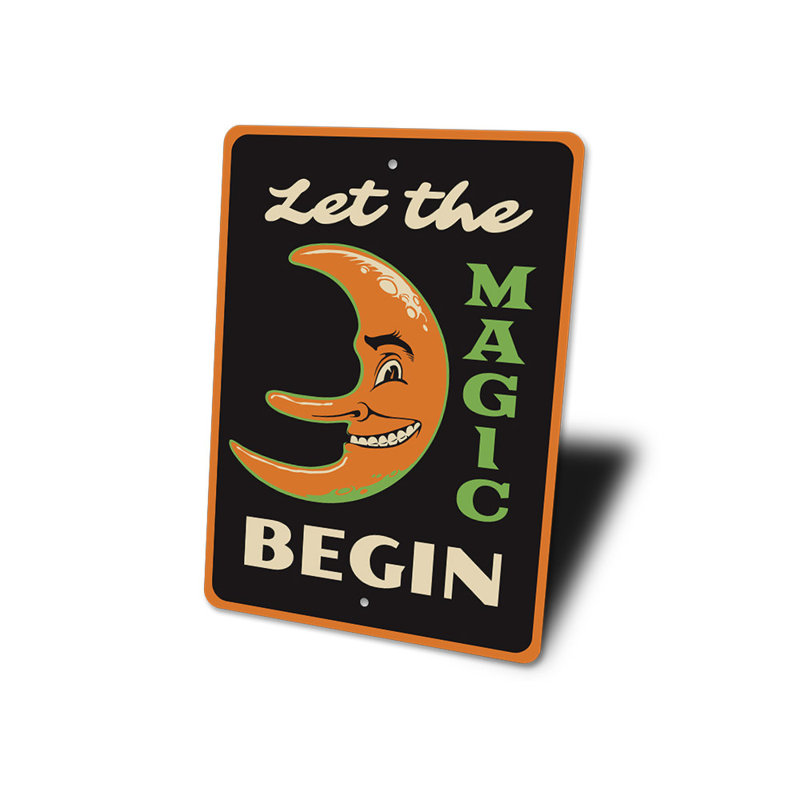 Let The Magic commencer, panneau en aluminium, H 14 po x l 10 po x P 0,04 po
