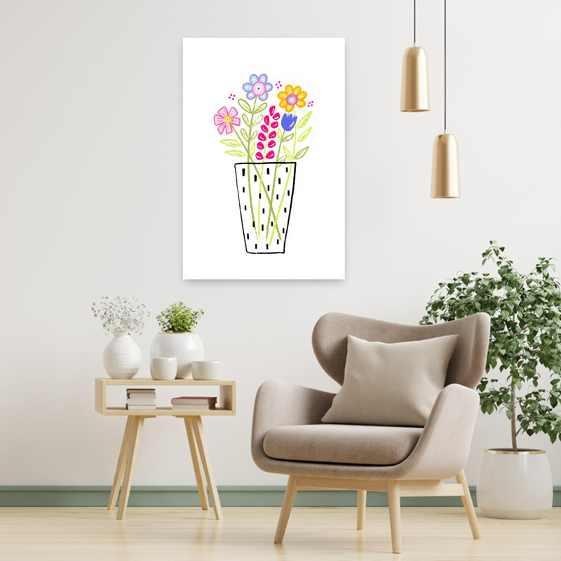 Vase à fleurs, 36" H x 24" W