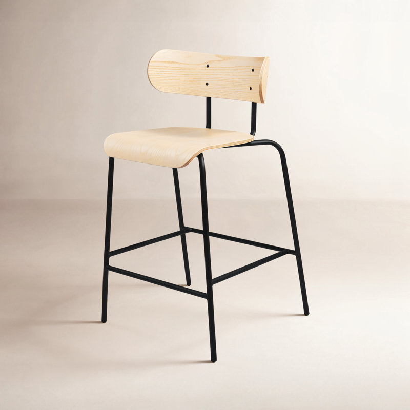 Bantam Counter Stool, Blonde Ash/Black