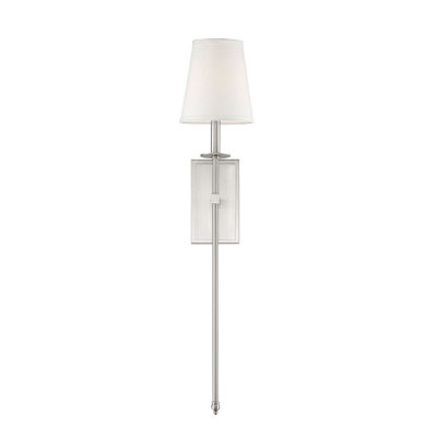 Dewayne 1-Light Metal Wallchiere with Linen Shade