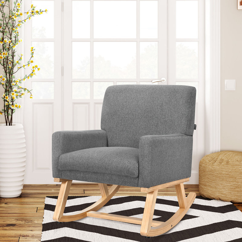 Chaise berçante Nohemi, Gris