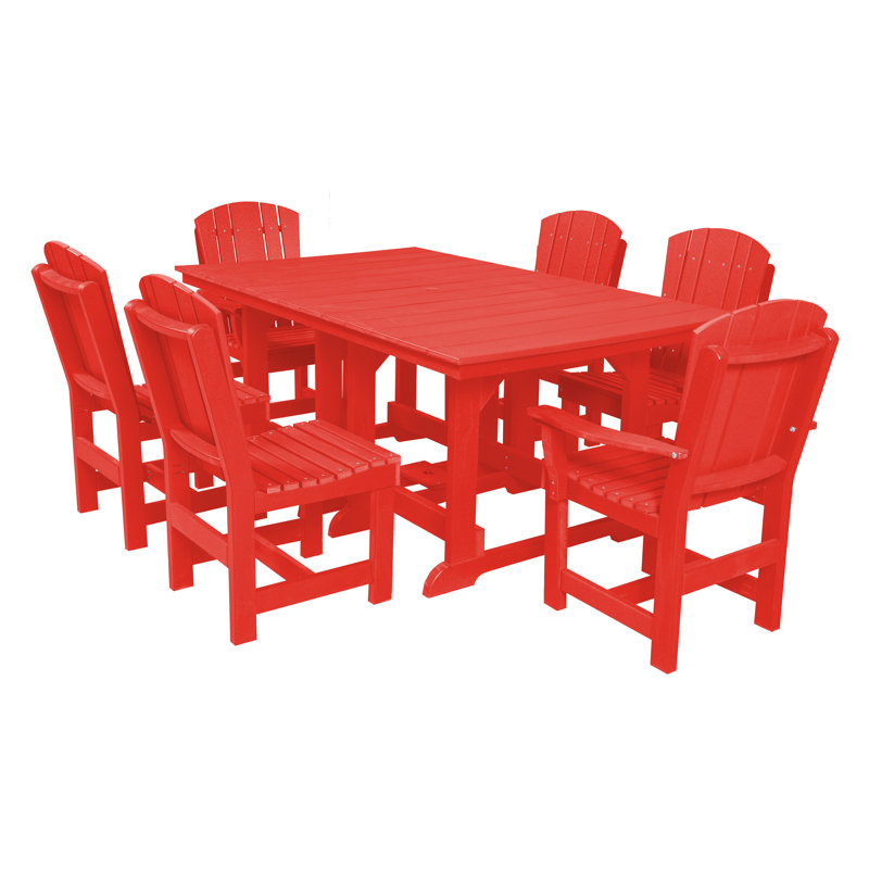 Heritage Dining Set, Lemon Yellow/Black, 7-Piece