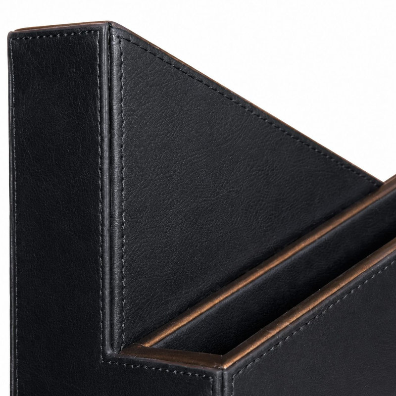 Criss-Cross Magazine Holder, Black/Rose Gold