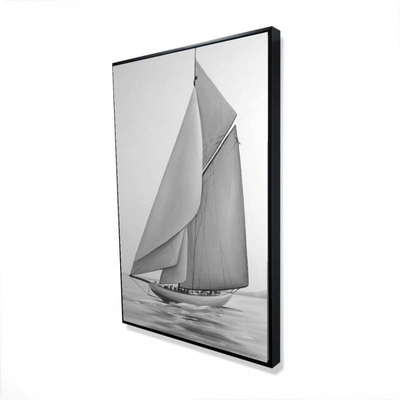 "Voilier rétro", H 36 po x l 24 po