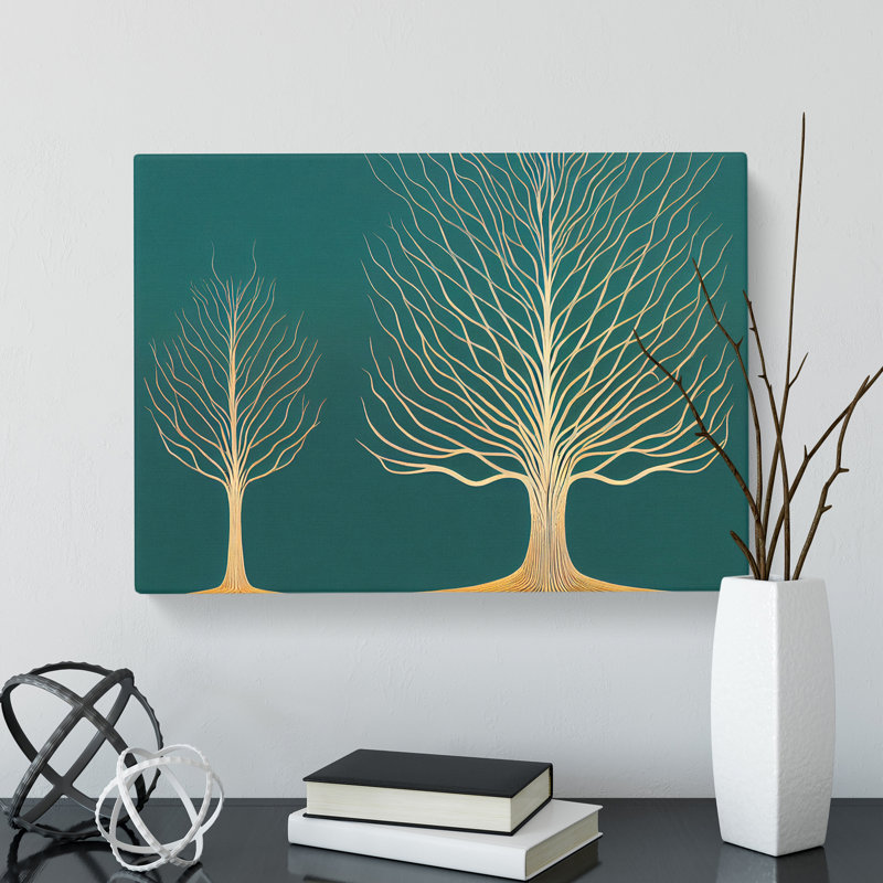 XXX-H1022-WF-4880X Iconic Trees - Wrapped Canvas Print, 35cm H x 50cm W x 3cm D