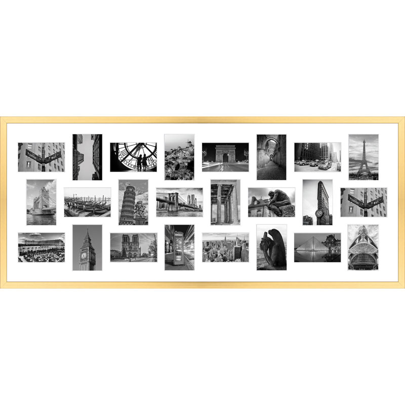 Izeck Collage Picture Frame, Gold