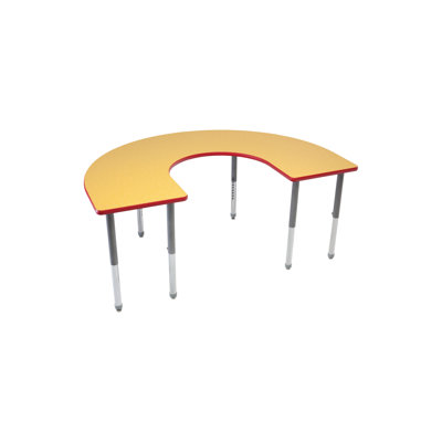 Table d'apprentissage collaboratif avec pieds de luxe en forme de C - l 36 po x L 60 po
