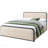 Modern Metal Bed Frame With Curved Upholstered Headboard And Footboard Bed With 4 Storage Drawers, Heavy Duty Metal Slats, Queen Size, Beige-988208985-988208998