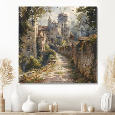 'Beige Brown Medieval Stronghold Fortress I - Fortresses Wall Decor