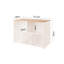 Monet Kitchen Island with Storage, 127 cm Freestanding Kitchen Unit with Solid Worktop, Open Shelving and Built-In Wine Rack, Modern Kitchen Island for Food Prep and Dining-124554446