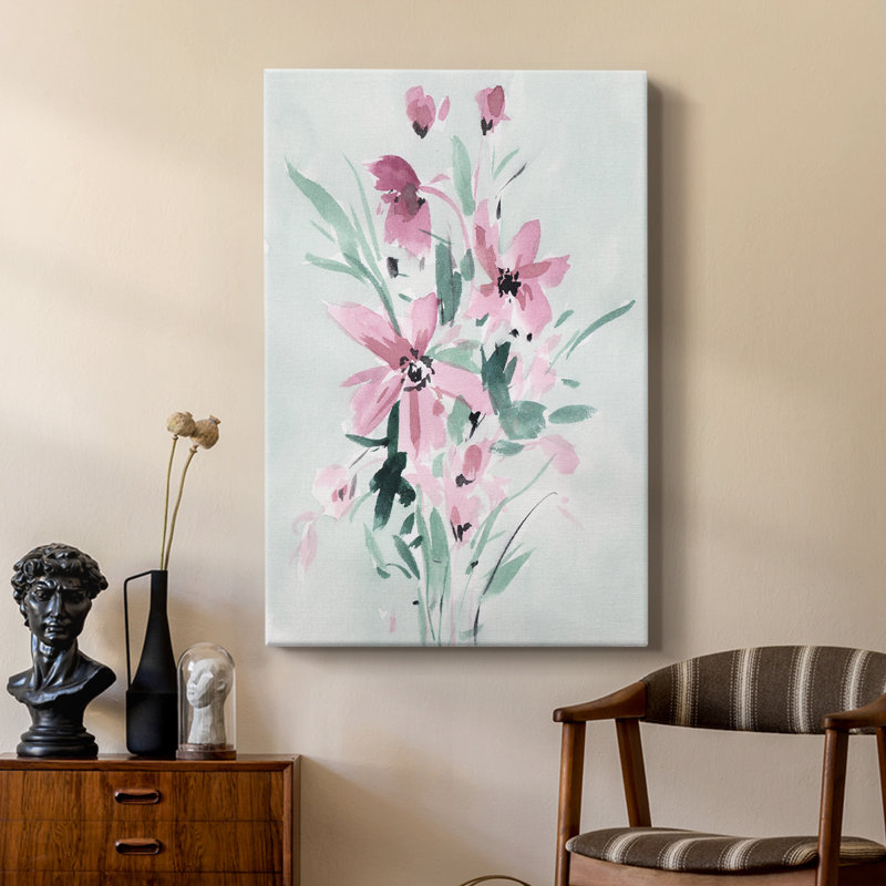 Posy Blooms II - galerie sur mesure Cavas, H 18 po x l 12 po
