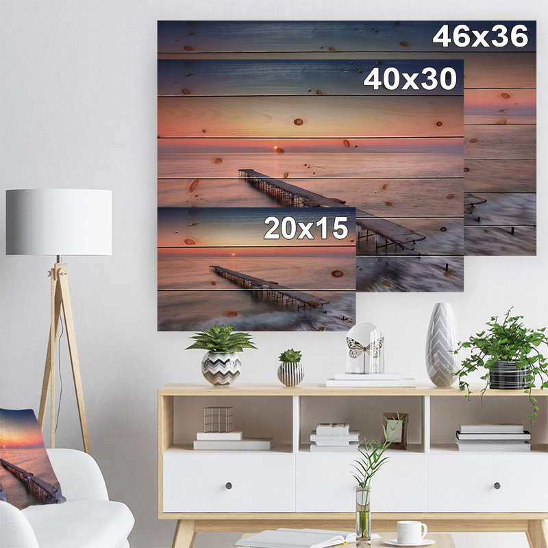 « long exposition sea and shore », impression, H 20 po x l 20 po x P 1 po, Métal