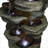 Fountains 30.7" 6-Tier Rock Waterfall Fountain with LED Lights, for Patio Garden Indoor Outdoor | Resin | Rock