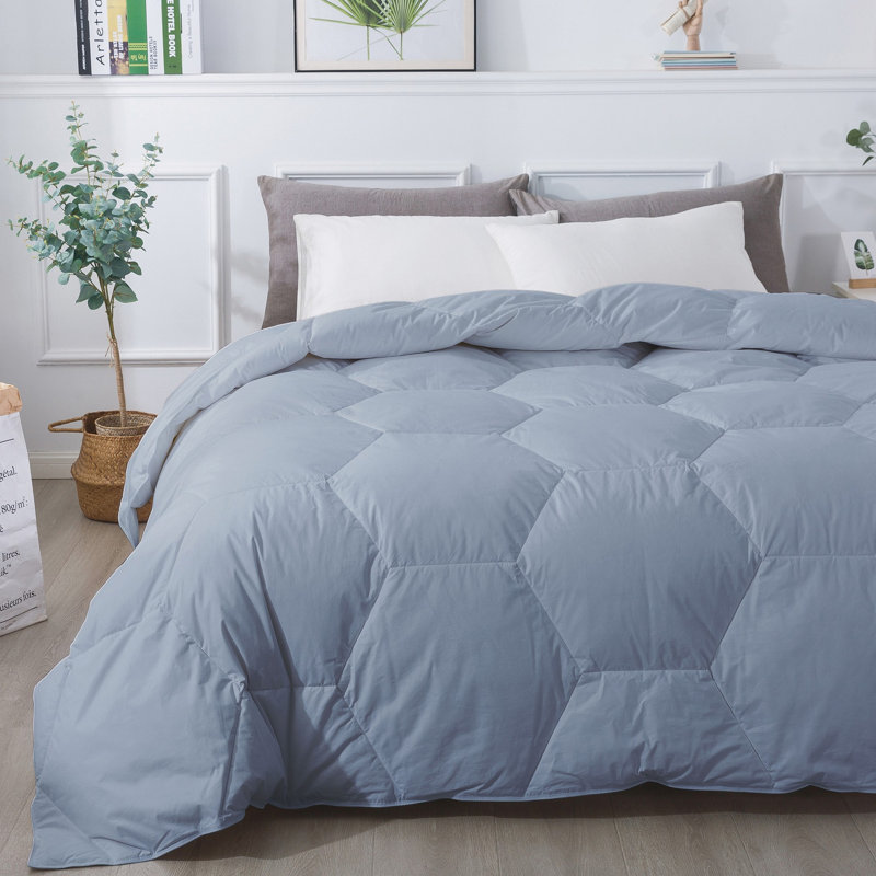 Édredon en duvet synthétique polyester toutes saisons, Simple, Bleu clair