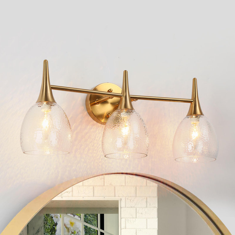 Éclairage pour meuble-lavabo noir à 3 lumières à intensité variable Lemin, 3